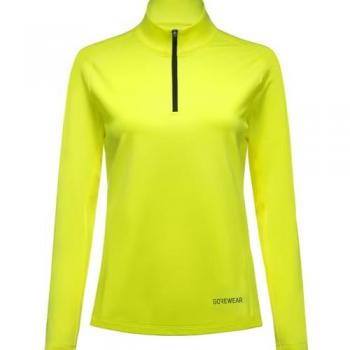 Camiseta de Manga Larga GOREWEAR Everyday 1/4 Zip para Mujer - Amarillo Neón
