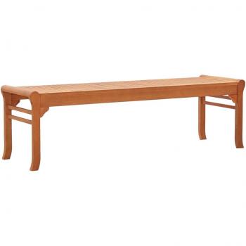 vidaXL 3-Seater Garden Bench 150 cm Solid Eucalyptus Wood