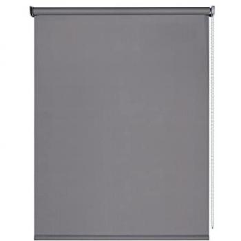 Estor Enrollable Blackout Opaco Gris Oscuro 160 x 250 cm - Privacidad Total y Oscuridad para Dormitorio, Cocina o Salón