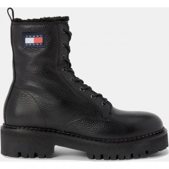 Tommy Jeans Urban Women's Leather Ankle Boots - Black Size 38