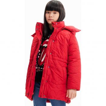 Desigual - Chaqueta acolchada corazones de niña