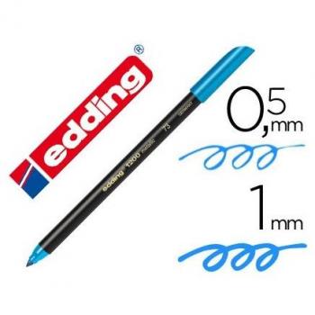 Rotulador Edding Punta Fibra 1200 Azul Claro N.10 - Punta Redonda 0.5 mm