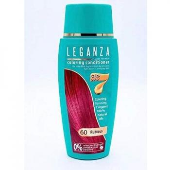 Leganza Bálsamo Colorante Natural para el Cabello Color Rojo Rubí Nº 60 | Tinte Sin Amoniaco | Enriquecido con Aceites Naturales | 150 ML
