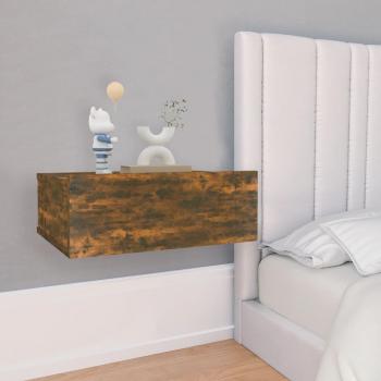 Cabeceras colgantes de madera multicapa en roble ahumado, 2 piezas, dimensiones 40x30x15 cm