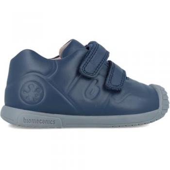 Biomecanics Deportiva Respetuosa 241124 Basic Ocean (20) - Calzado deportivo para niños, diseñado con materiales respetuosos con el desarrollo del pie, suela flexible y antideslizante, cierre de velcro para