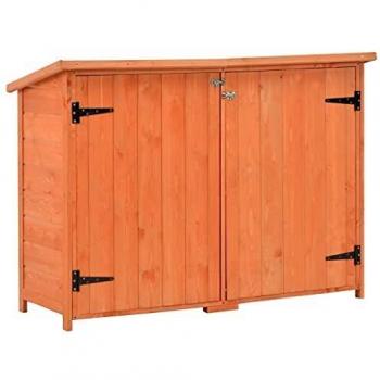 Garden Storage Shed Wood 128x42x91 cm