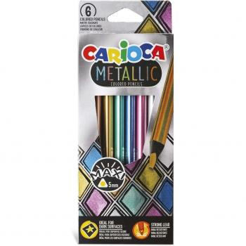 Lápices de color Carioca Metallic - Caja de 6 unidades