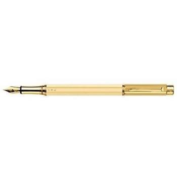 Caran d 'Ache Varius chapados en oro Medio pluma estilográfica, color China Ivory pluma estilográfica