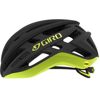 Giro Agilis MIPS Casco de Ciclismo Road, Negro Mate y Amarillo, S | 51-55cm
