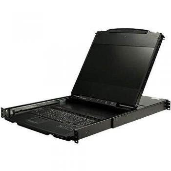 StarTech.com 17IN HD RACKMOUNT KVM CONSOLE DUAL RAIL 1080P KVM DVI/VGA, black