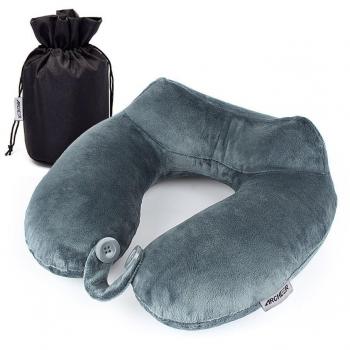 Almohada cervical Ergonómica para el cuello Colabora en la prevención de dolores por malas posiciones Suave y compacta tipo látex Con bolsa portátil Almohada de viaje