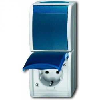 BUSCH-JAEGER 2601/6/20 EBW-53 Combination Switch/Wall Socket Outlet