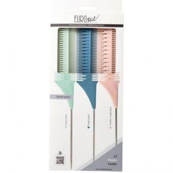 Eurostil Set Peines Mechas Colores 3uds