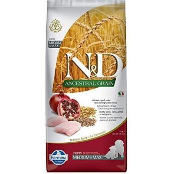 Farmina N&D Ancestral Grain pollo y granada cachorro alimento para medianas y Maxi razas 26.4 libras