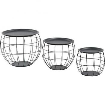 THINIA HOME Kit 3 Mesitas de Centro Redondas Baloon