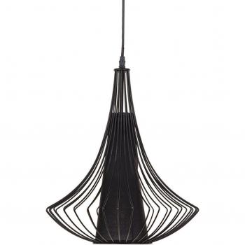 Lámpara de techo Lola Home diseño de varillas de metal negra Ø 30x45 cm