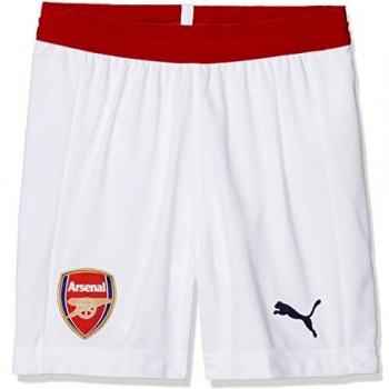 PUMA Arsenal FC Short Replica Kids with Inner Slip Pants, Unisex niños, White-Chili Pepper, 176