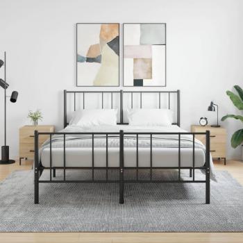 Mesita de noche 2 unidades madera ingeniería 40x35x47,5cm Blanco y Negro brillante, ideal para habitación, dormitorio, salón o estudio, mesa auxiliar