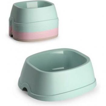 Comedero para Mascotas Gris BPA Free 23x23x6 cm Apto para Lavavajillas