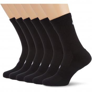Asics Unisex Crew Socks 6-Pack Performance Black