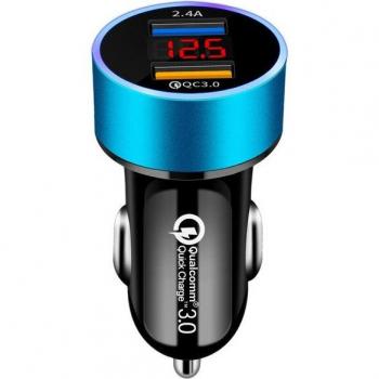 Cargador de Coche USB Dual QC 3.0 para iPhone X, Xiaomi y Samsung - Adaptador de Carga Rápida 3.0