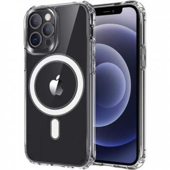 Funda Magnética Híbrida Antigolpes Transparente Compatible con Magsafe para iPhone 14 Pro