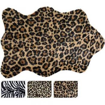 Peragashop - Alfombra de piel de leopardo y cebra, 60 x 90 cm, surtido