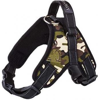 MerryBIY Arnés Perro con Correa, Perros Pecho de Arnés Mascotas Reflectante Acolchado Dog Vest Harness Ajustable Arnes Seguridad Chaleco Cabestro para Ejercicio de Caminar Formación Corriendo