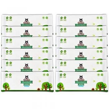 Pogi's Grooming Wipes Paquete de Viaje - 240 toallitas desodorantes para Perros - No perfumadas, Naturales, Extra Grandes, Biodegradable
