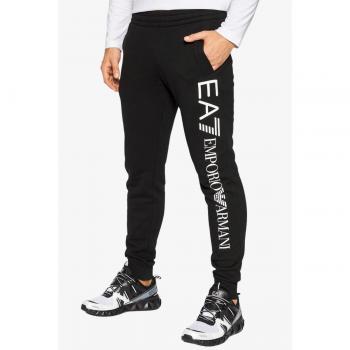 Pantalones Deportivos EA7 Emporio Armani con Logo Vertical Grande, Negro, Talla S