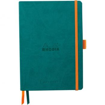 Cuaderno de Tapa blanda A5 Rhodiarama - Dot (puntado) - Verde pavo real