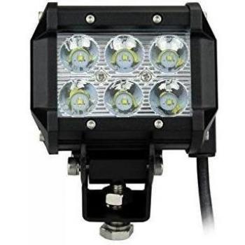 SODIAL(R)2 X 18w 1260lm Cree LED Punto Conducir Luz de Niebla Led Trabajo Barra de Luz Soporte de Montaje para SUV Barco 4x4 Jeep Lampara