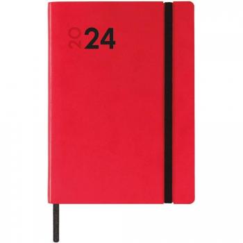 Agenda Finocam Mara Y4 semana vista vertical 2024 rojo catalán