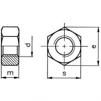 Tuerca hex 934 a2 m\05 inoxidable de 2000 unidades