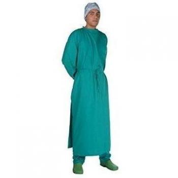 Bata quirúrgica - Talla 58 – 62 - Color verde - Para médicos y enfermeras
