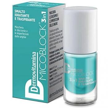 Dermovitamina Micoblock 3 in 1 Smalto Idratante Traspirante Colore Turchese, 5ml