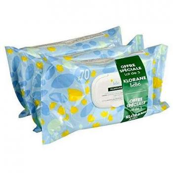 Klorane Bébé Cleansing Wipes 3 x 70 Units