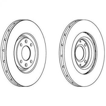 Disco de freno FERODO DDF1065 Ø305mm Altura: 28mm Espesor: 28mm Juego de disco de freno PREMIER
