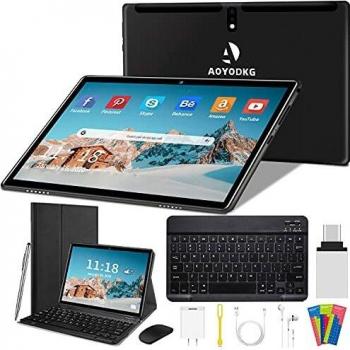 Tablet 10 Pulgadas 4G/WiFi Android 9.0 Pie Ultrar-Rápido Tablets 4GB RAM + 64GB ROM/256GB Escalable | Laptop Convertible de Oficina | Dual SIM - 8000mA Bluetooth GPS Type-C