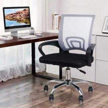 Silla de escritorio Classic Thinia Home con ruedas gris claro 86-95x52x65 cm