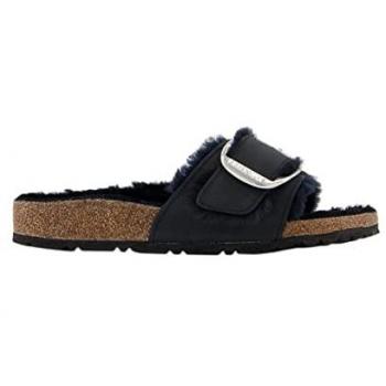 Birkenstock Madrid Big Buckle Women's Shearling Oiled Leather Sandals