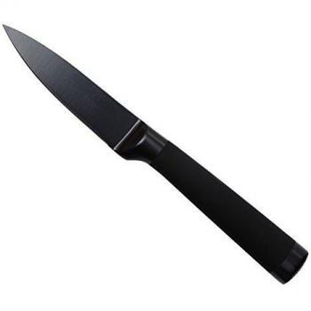 Bergner Black Blade Cuchillo pelador, Acero Inoxidable, Negro