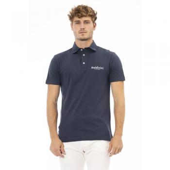 Baldinini Trend Blue Cotton Polo Shirt - XXL