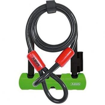 Abus 410 SH34 + 10/120 Antirrobo, Unisex, Negro/Verde, 14 cm