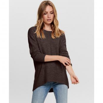 Only - Jersey de mujer de punto cuello barco en color marrón