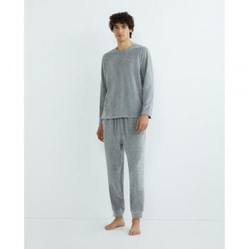 Pijama de hombre velour tono liso Emidio Tucci