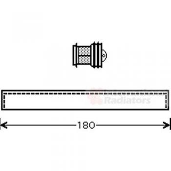 Filtro deshidratante de aire acondicionado VAN WEZEL 1700D343