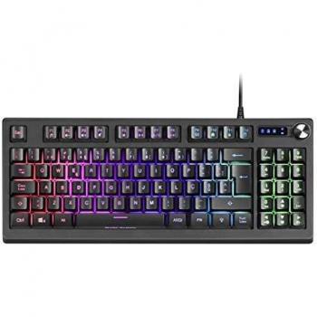 Mars Gaming MKREVOPT, Teclado H-Mech Compacto TKL y Pad Numérico, Iluminación Full RGB, Idioma Portugués
