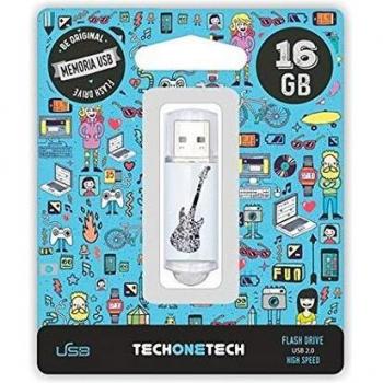 PENDRIVE 16GB TECH ONE TECH Crazy Black Guitar