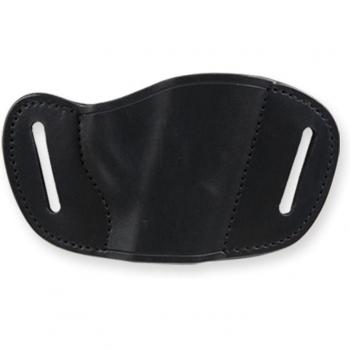Bulldog Cases & Vaults Molded Leather Belt Slide Holster - Small, Black MLB-S